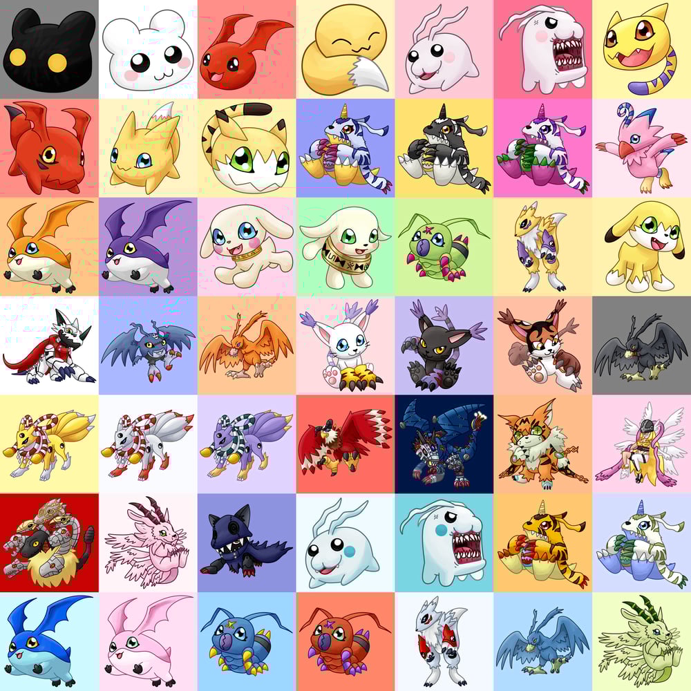 Digimon Kiss-Cut Vinyl Stickers