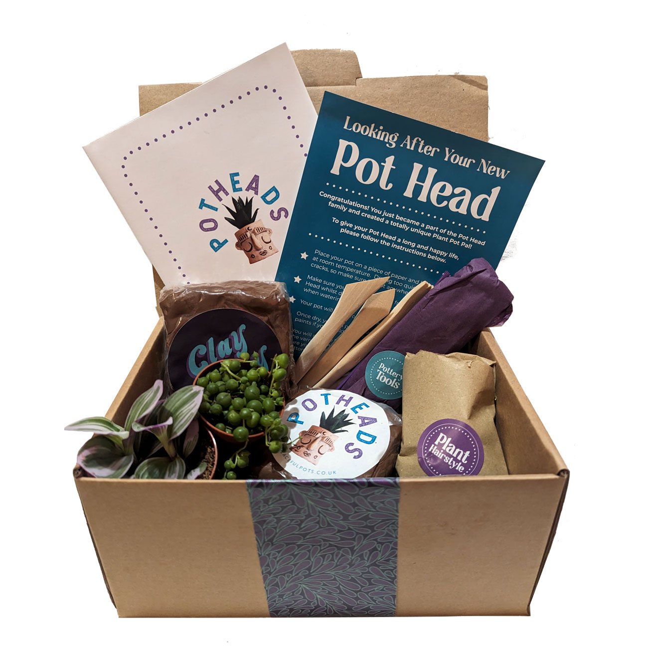 Image of Pottery Date Night - Make A Pair of Pot Heads - Valentines Pottery Kit