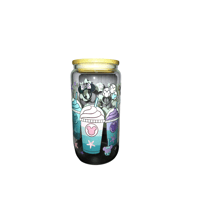 Image 1 of Magical Spring Time Glass Cup with lid and straw