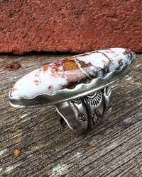 Image 2 of WL&A Handmade Heavy Ingot 50mm Natural Wild Horse Ring - Size 7