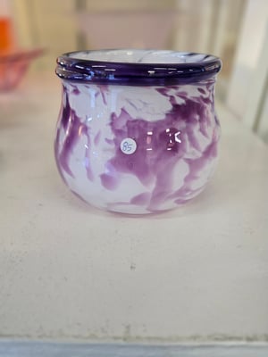 Image of Lavendar with Blue Lip Wrap Bowl