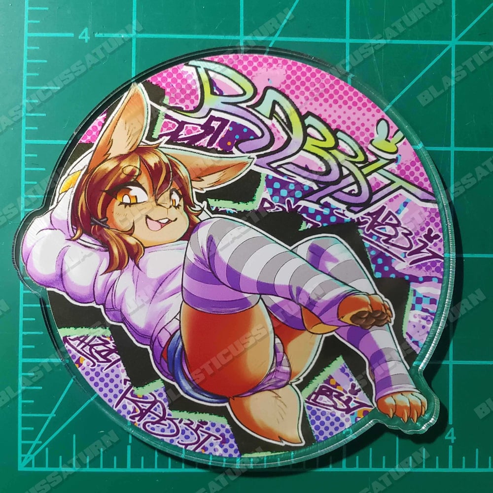 Delinquent Bunny - Acrylic Coaster