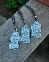 Image 2 of WL&A Handmade Old Style Heavy Ingot Thunderbird ID Tag Pendant - 2 x 1.5" - 55 Grams