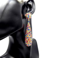 Long Pearshape Dangle Earrings