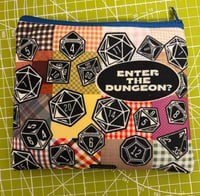 Image 1 of Patchwork Jumble Dice Zipper Pouch