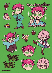Image 2 of Saiki K Sticker Sheet