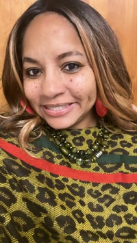Image 1 of Leopard Pullover V-Neck Poncho
