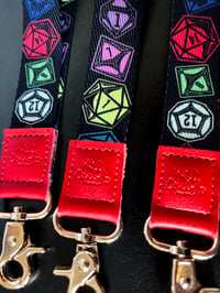 Image 4 of Colorful Mage Dice Wrist Lanyard