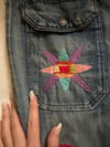 late 1960s patchwork and hand embroidered bellbottom jeans