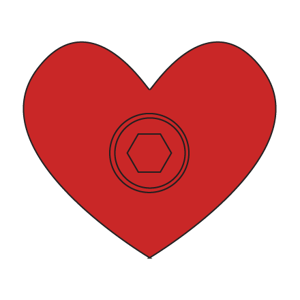 Image of Couples Heart Shaped Climbing Hold PINS