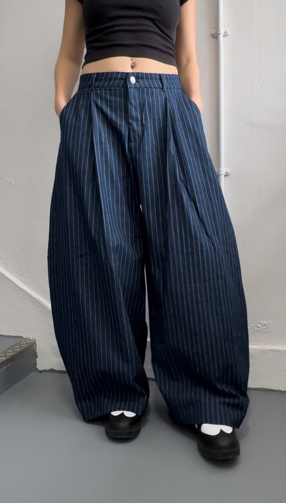 PUSH PUSH Stripes Pants Navy | Talhar Selective