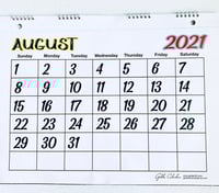 2021 Golden Calendar 14x19