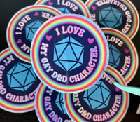 Image 1 of I Love My Gay D&D Character Glitter Sticker