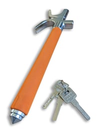 Vehicle Steering Wheel Lock with Breakglass Feature - Orange