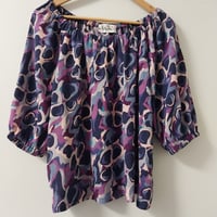 KylieJane Etta top -purple abstract floral