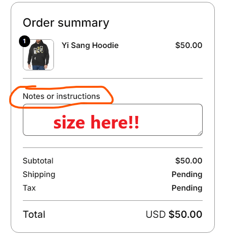 Image of Yi Sang Hoodie (Specify Size in Notes)