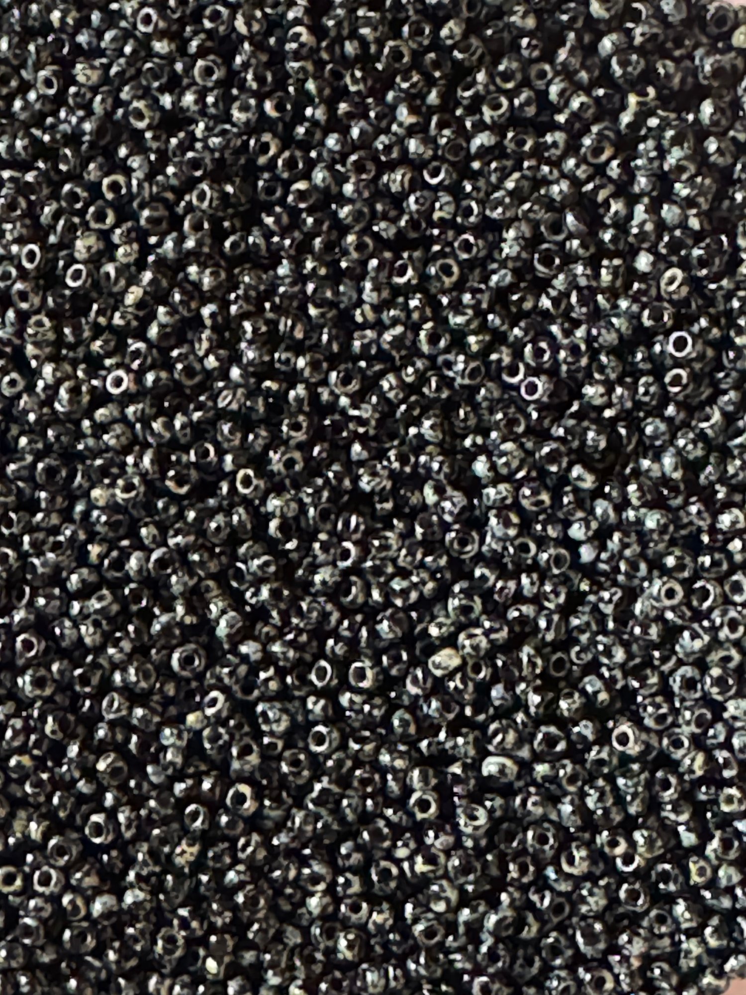 Opaque Picasso Black, Miyuki seed beads