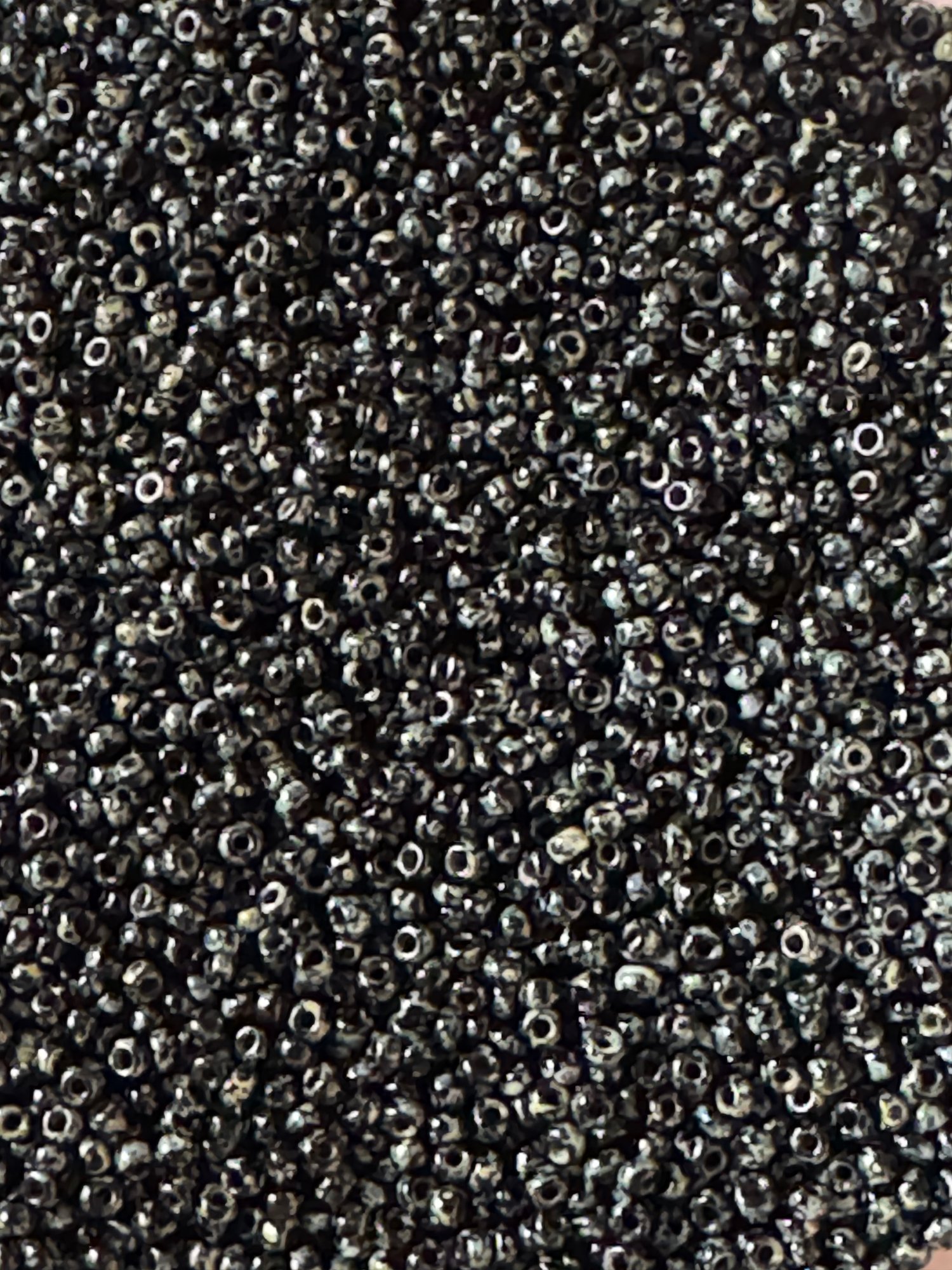 Opaque Picasso Black, Miyuki seed beads 