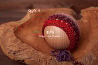 Image 5 of Newborn knitted bonnet warm mix