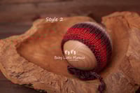 Image 3 of Newborn knitted bonnet warm mix