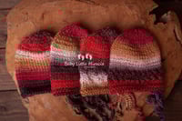Image 7 of Newborn knitted bonnet warm mix