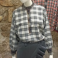 Image 1 of Camisa Mao tartán gris
