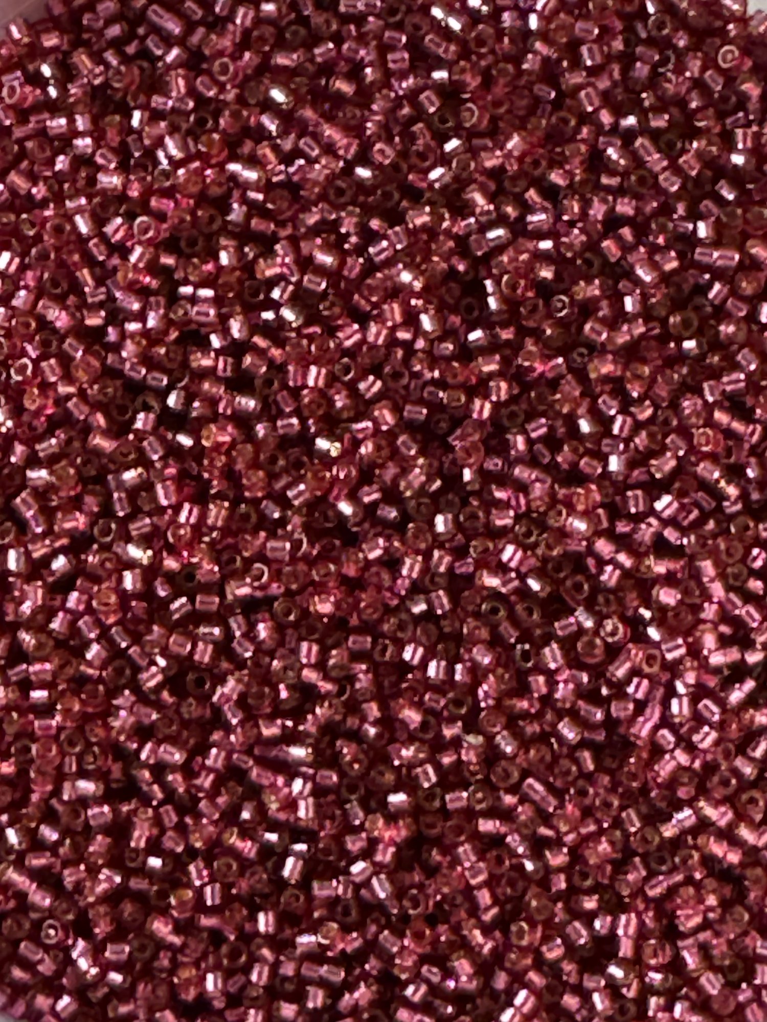 Delica _duracoat silverlined dyed petunia