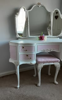 Image 2 of Olympus French Louis Style Dressing Table Set.