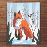 Image 1 of Snowy Fox Art Print