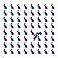 Image 1 of Bunny Love (Fluoro Pink & Blue 3D Screenprint)