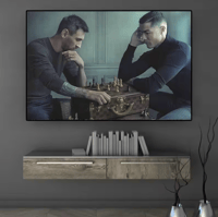 Image 1 of Ronaldo x Messi Chess Poster