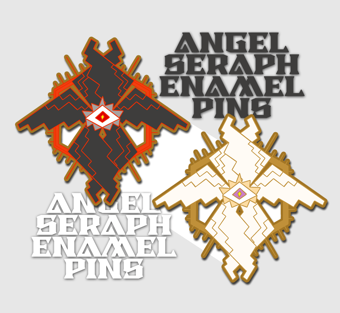Angular Angel (Seraph) Enamel Pins | conbini club