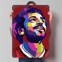 Image 1 of Mo Salah Abstract Metal Poster