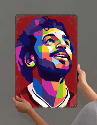 Image 2 of Mo Salah Abstract Metal Poster