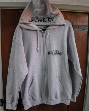 Image of No Comment Zip Hoodie - Dripper Handstyle in Grey