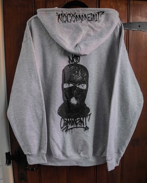 Image of No Comment Zip Hoodie - Dripper Handstyle in Grey