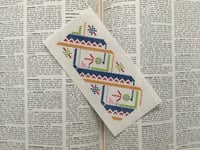 Image 1 of Nordic Retro Textile Cross Stitch Bookmark