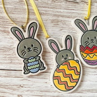 Image 4 of Easter Bunnies with Eggs Hanging Decoration