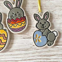 Image 6 of Easter Bunnies with Eggs Hanging Decoration