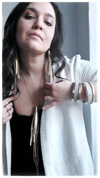 Image 3 of SWALLOW CHAIN orecchini - Gold