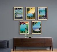Image 2 of Lake Huron Michigan Vintage Style Poster Art | Print No 020
