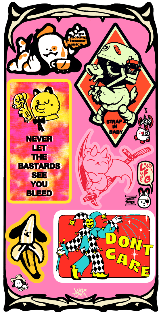 Image of STICKER SHEET 3 - L.F.G