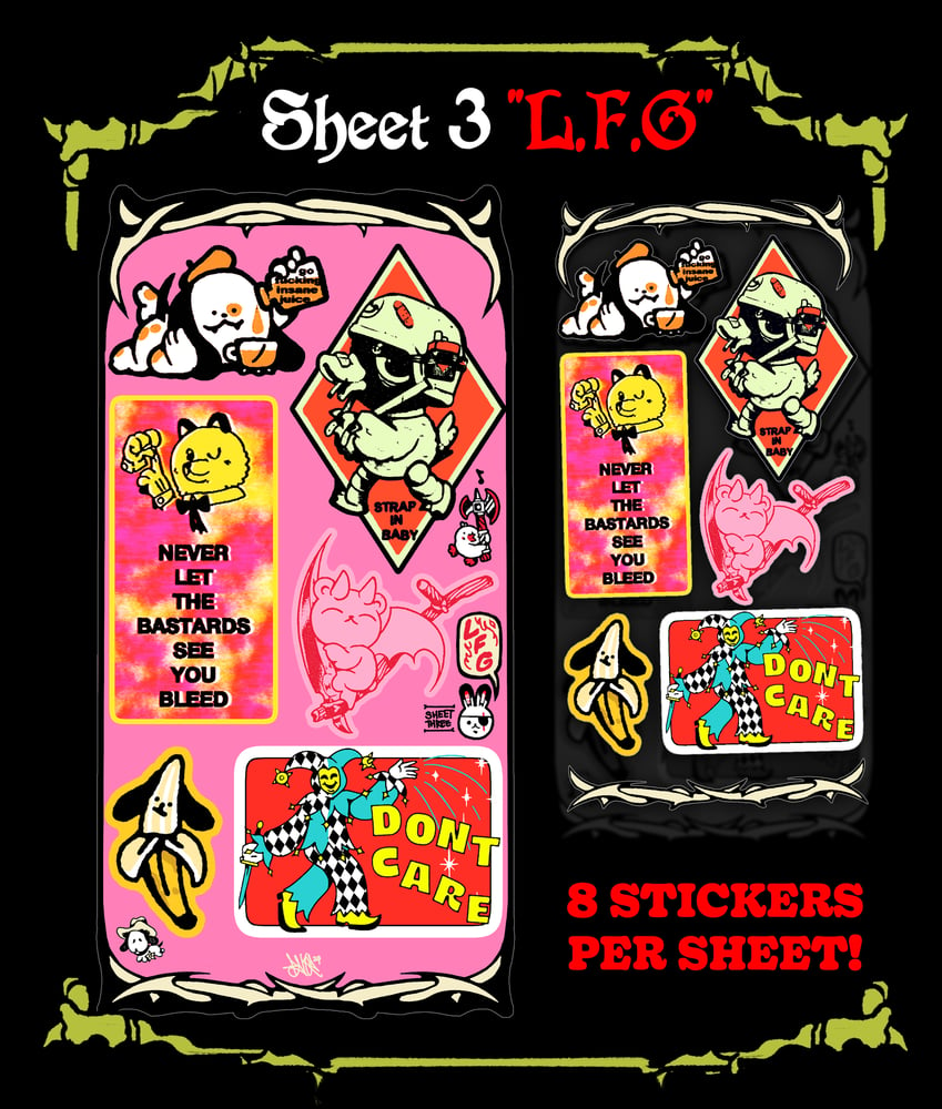 Image of STICKER SHEET 3 - L.F.G