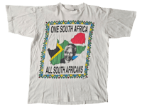 Image 1 of Vntg. Nelson Mandela "All one people" Single Stitched 