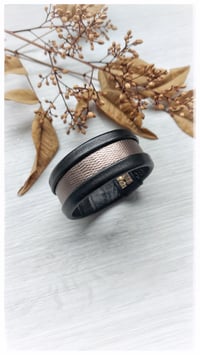 Image 1 of ESSENTIAL SMALL Bangle - Nero e Tortora Metal - 20% off