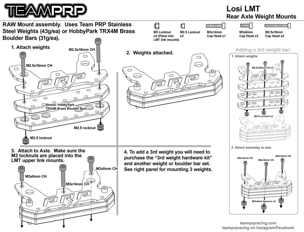 LMT Rear Axle Weight Mount