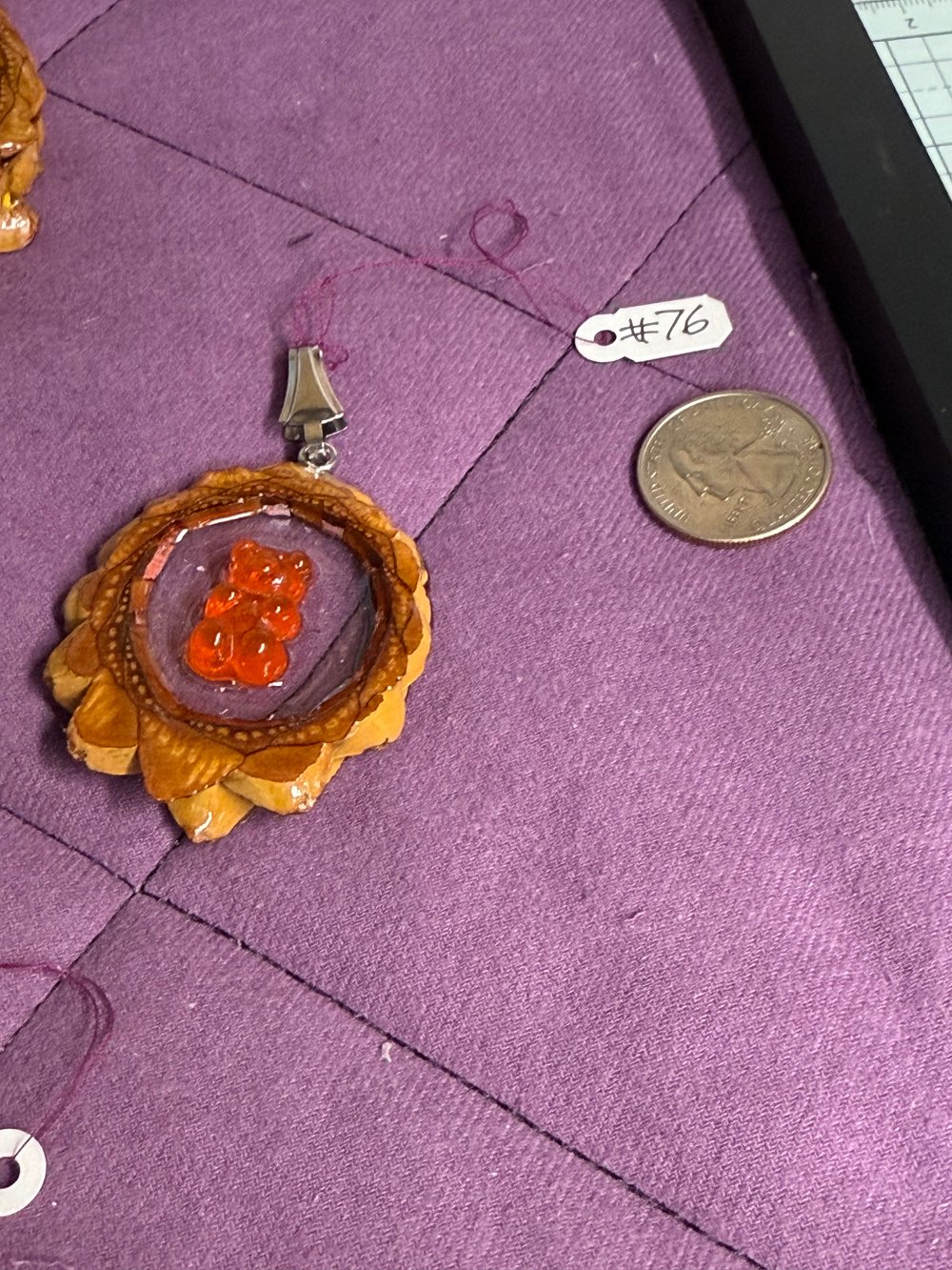 Image of Gummy Bear Pinecone Charm | Handmade PNW Jewelry | #76