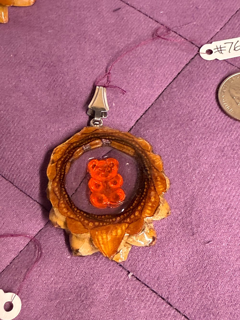 Image of Gummy Bear Pinecone Charm | Handmade PNW Jewelry | #76