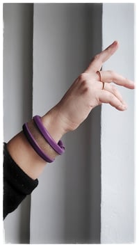 Image 6 of ESSENTIAL SMALL Bangles - Purple and Rose Gold - 20% off