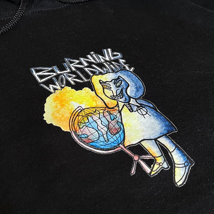 Image of Hoodie BURNING WOLRDWIDE